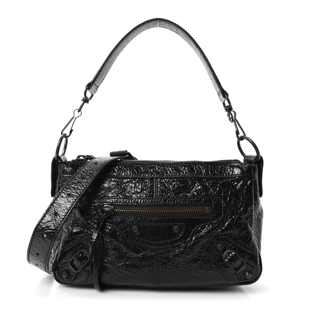 Metallized Agneau Arena Classic Hardware Mini Le City Moto Black