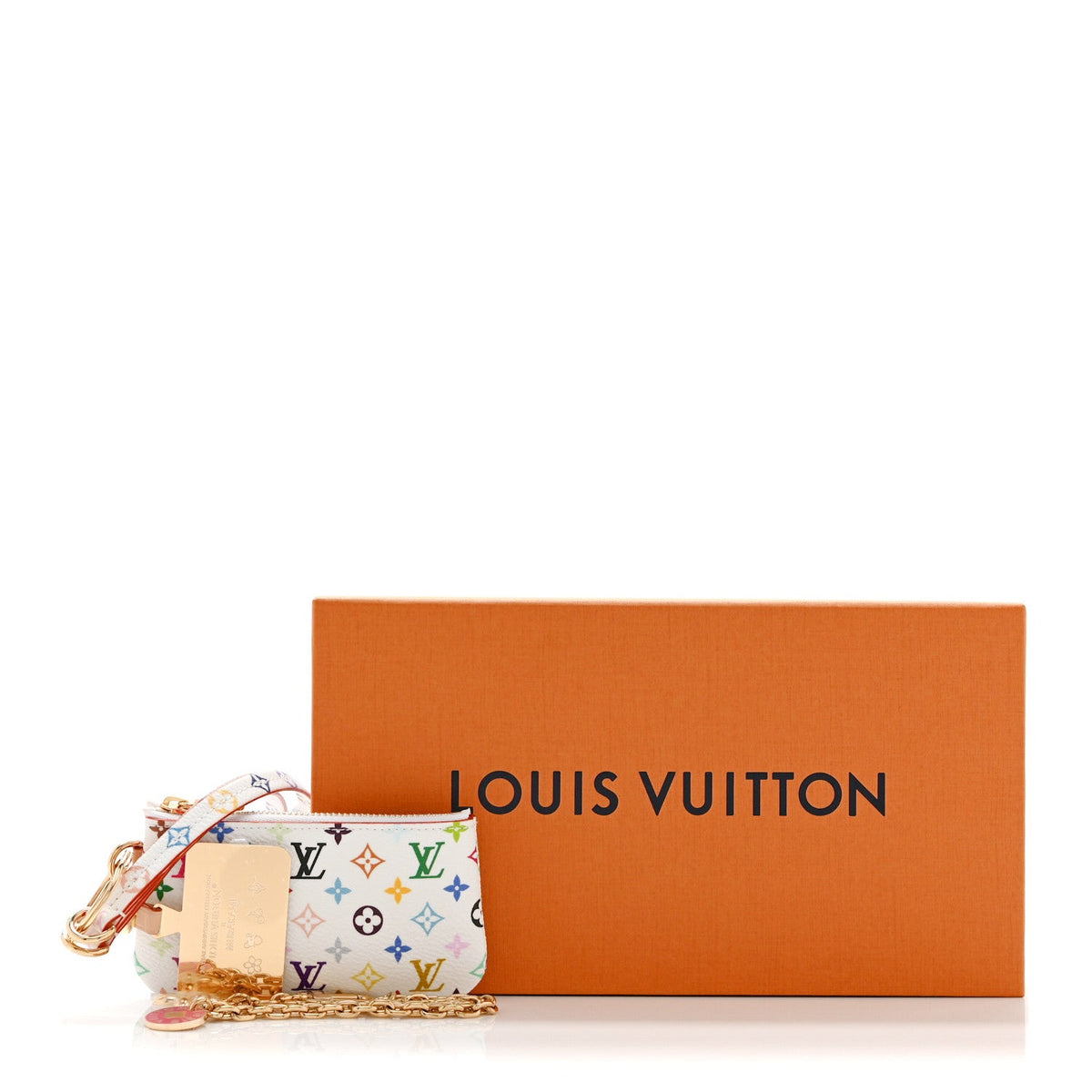 LV X TM Monogram Multicolor Phone Holder White
