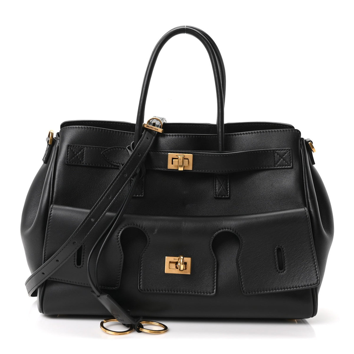 Smooth Calfskin Small Bel Air Carry All Bag Black