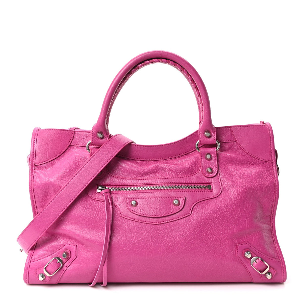 Agneau Classic Hardware Medium Le City Rose Magenta