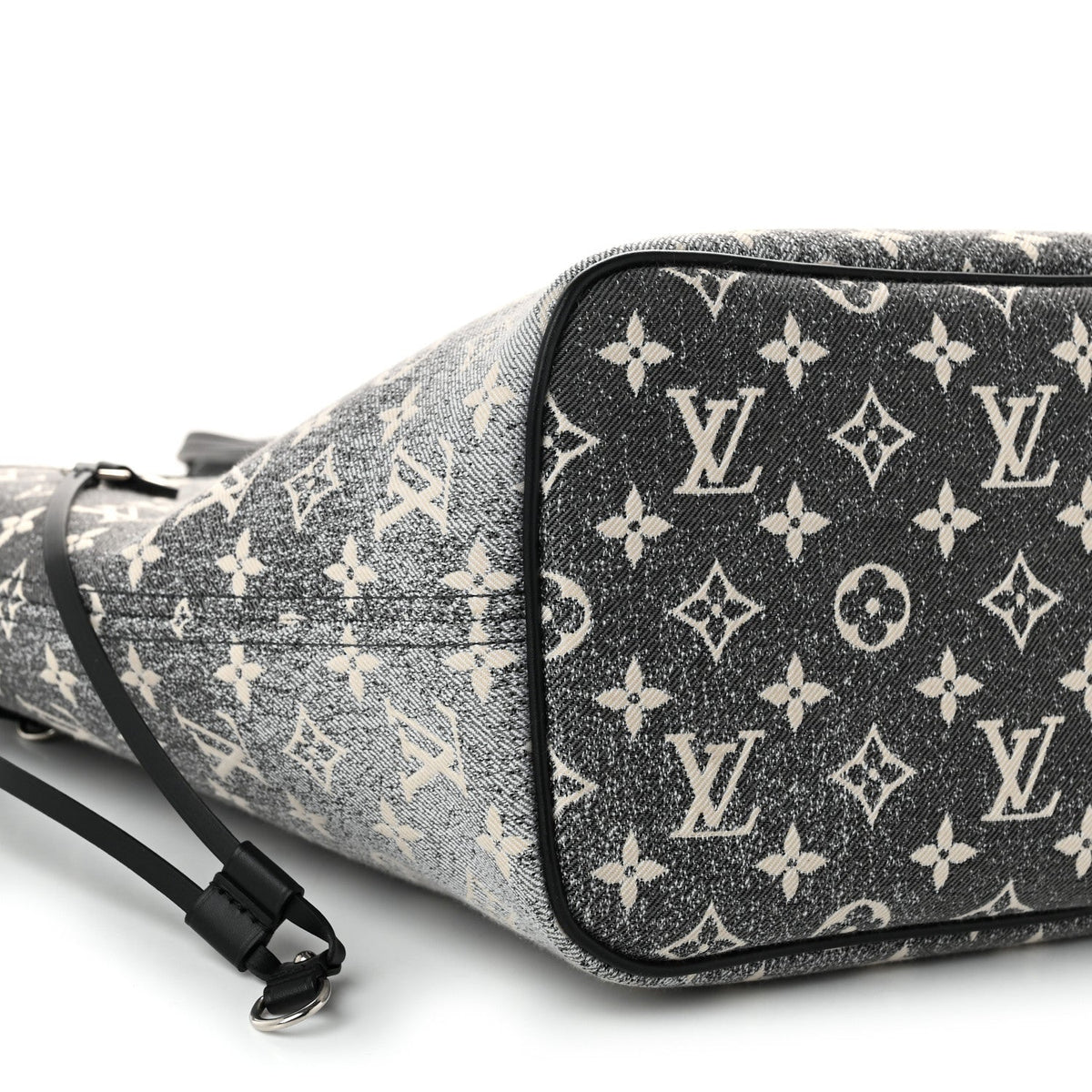 Denim Monogram Jacquard Neverfull MM Grey