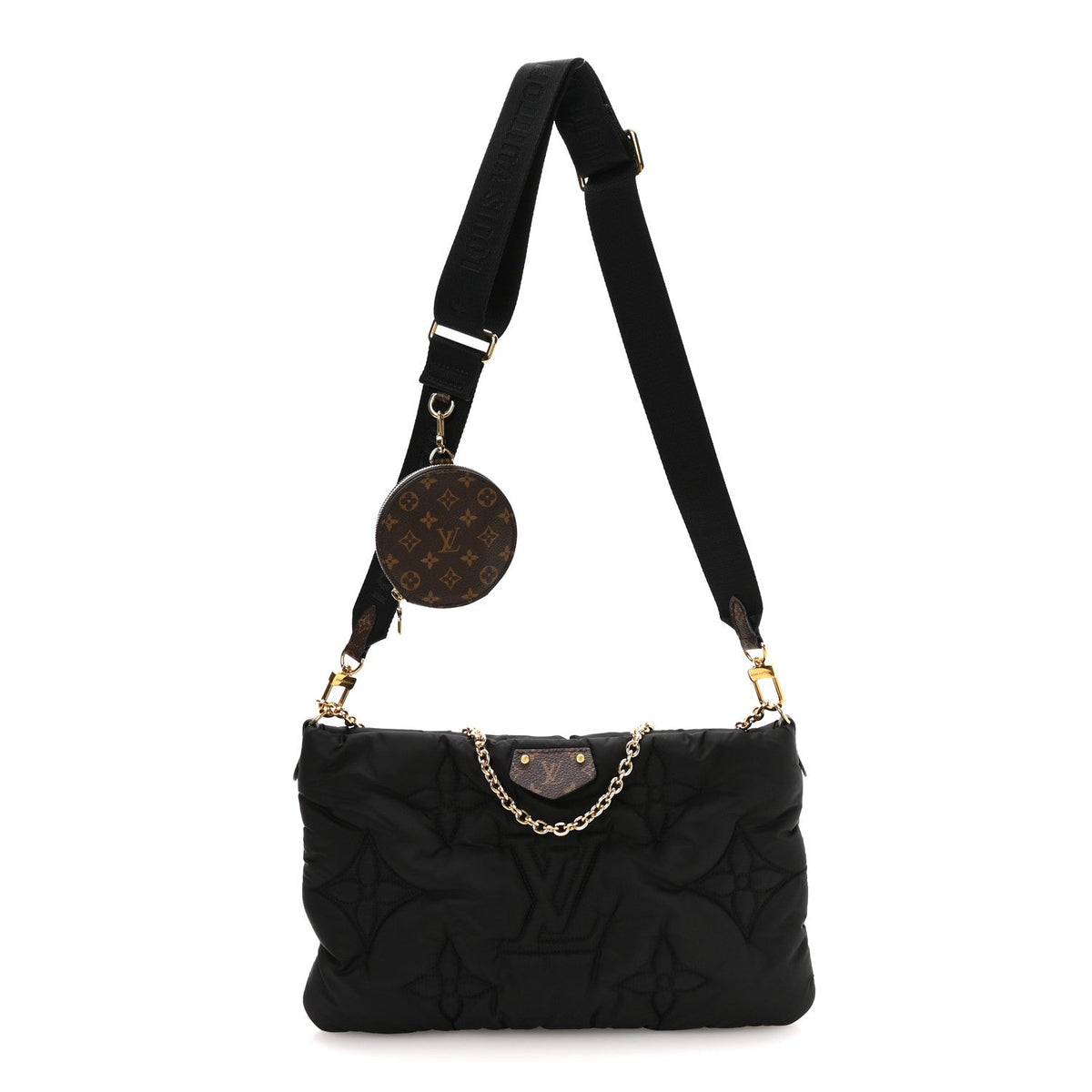 Econyl Monogram Pillow Maxi Multi Pochette Accessories Black