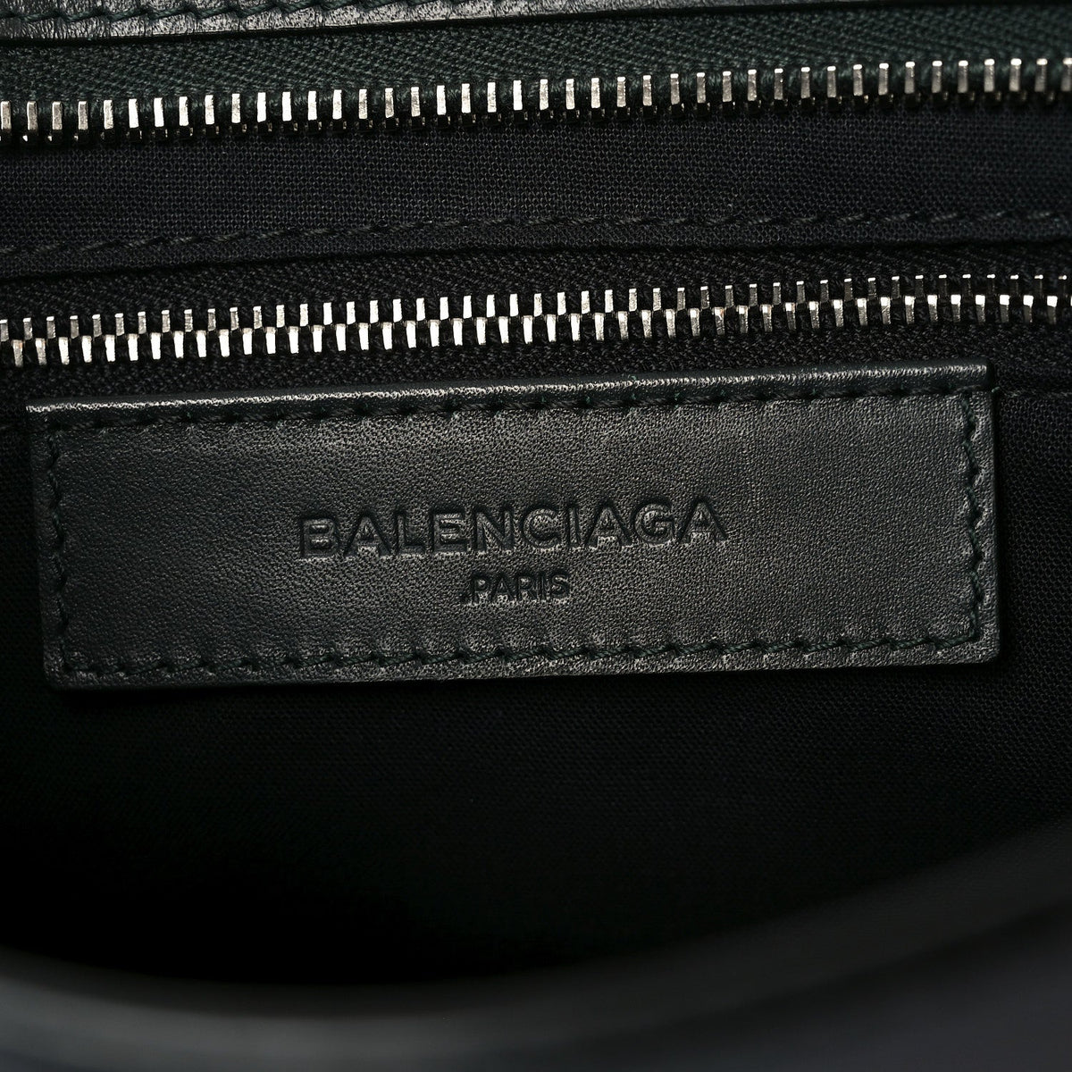Smooth Calfskin Metallic Patent Giant 12 Silver Hardware City Vert Poker Fonce