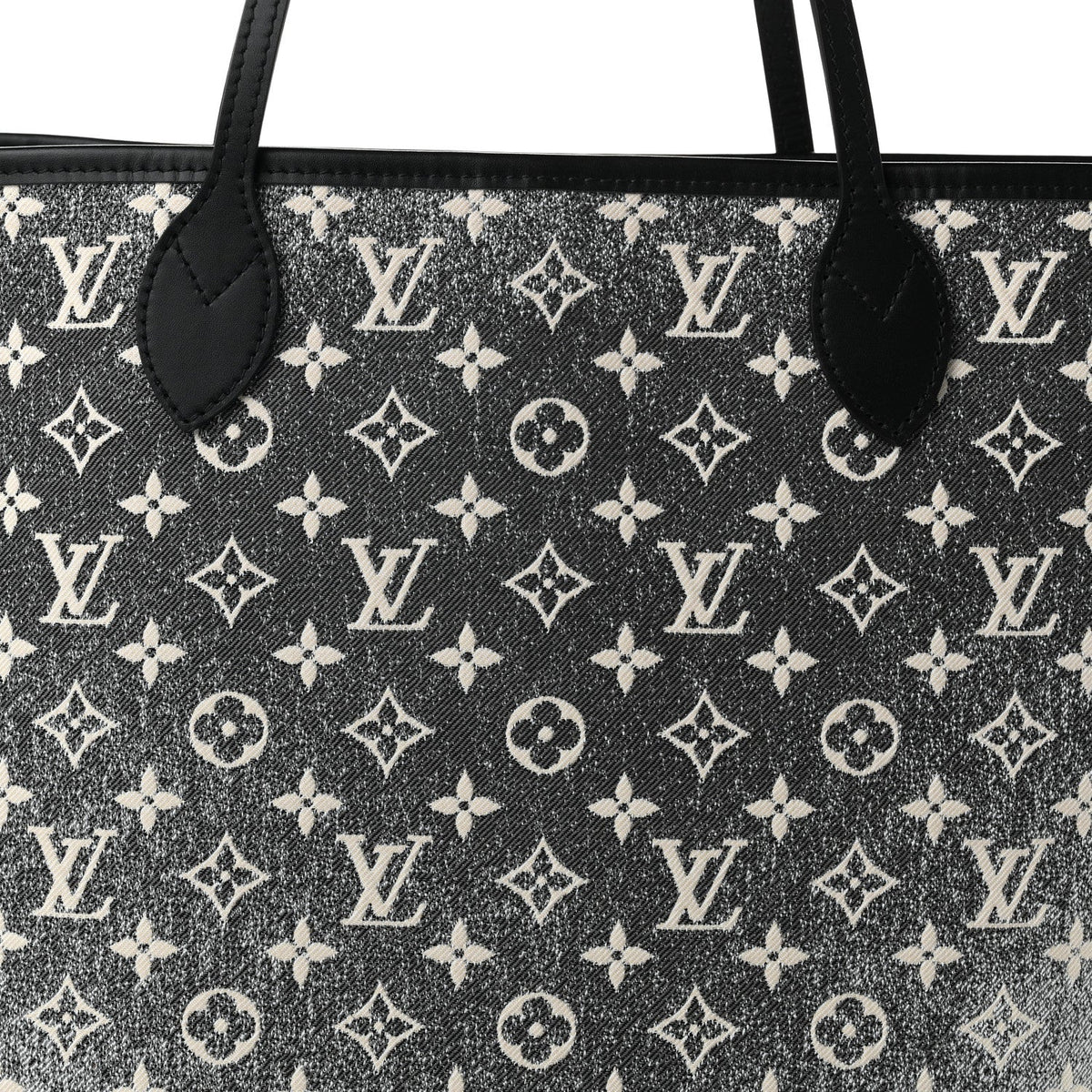Denim Monogram Jacquard Neverfull MM Grey