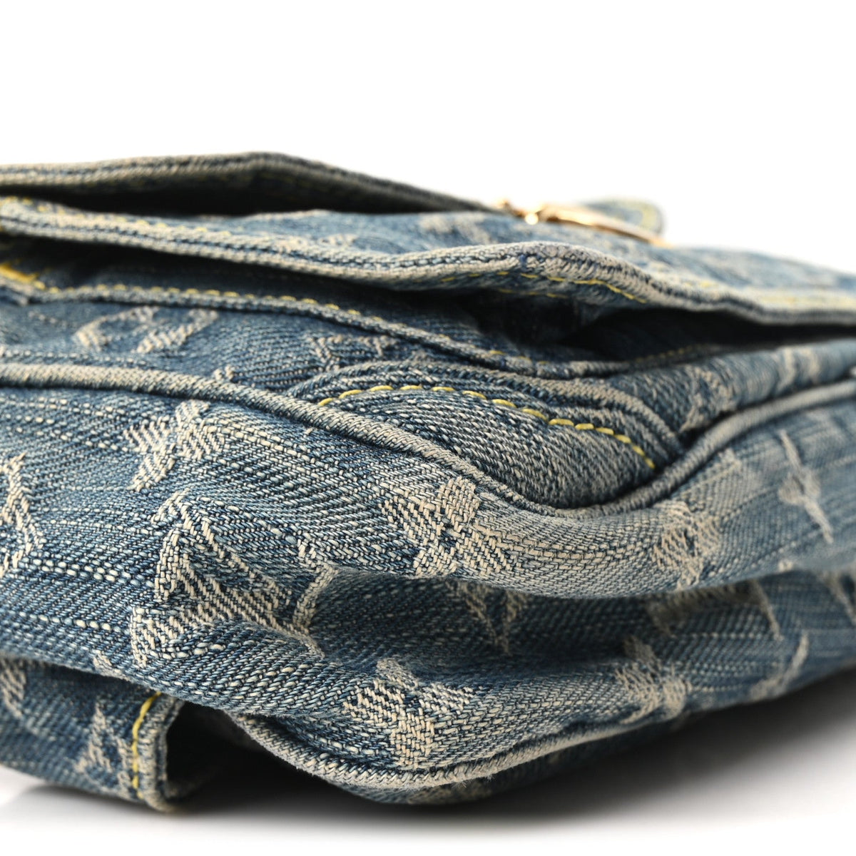 Monogram Denim Bum Bag Blue
