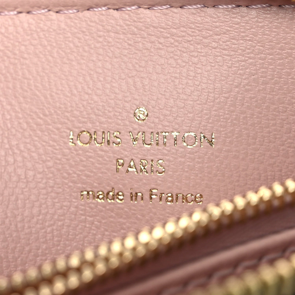 Lambskin Embossed Monogram LV Ski Coussin BB Black Rose