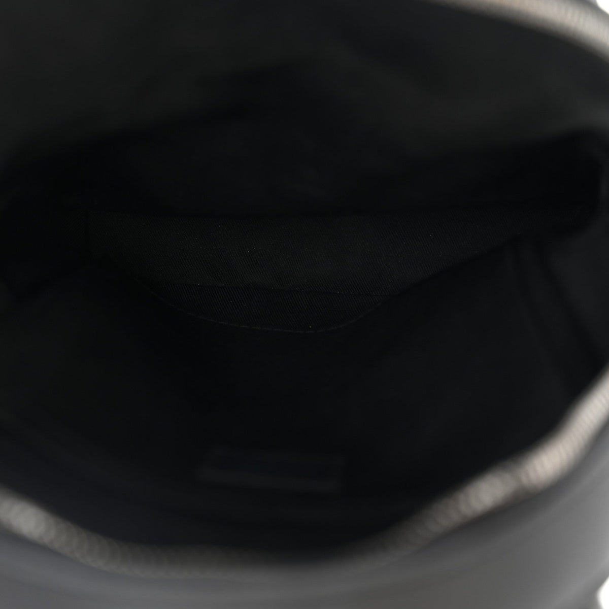 Grained Cowhide Aerogram Pilot Slingbag Black