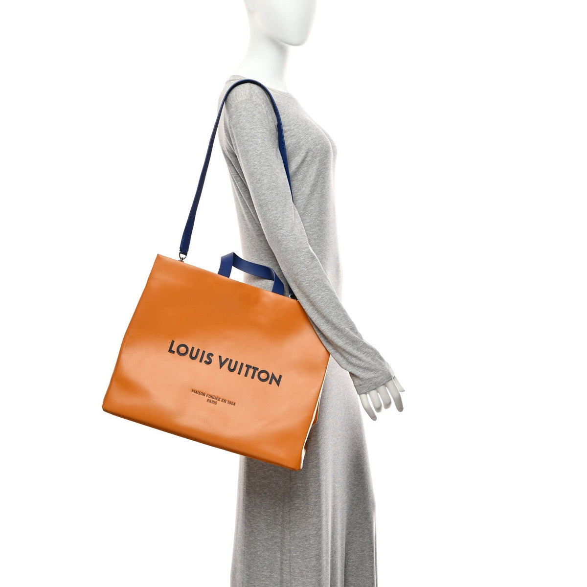 Cowhide Shopper Bag MM Safran