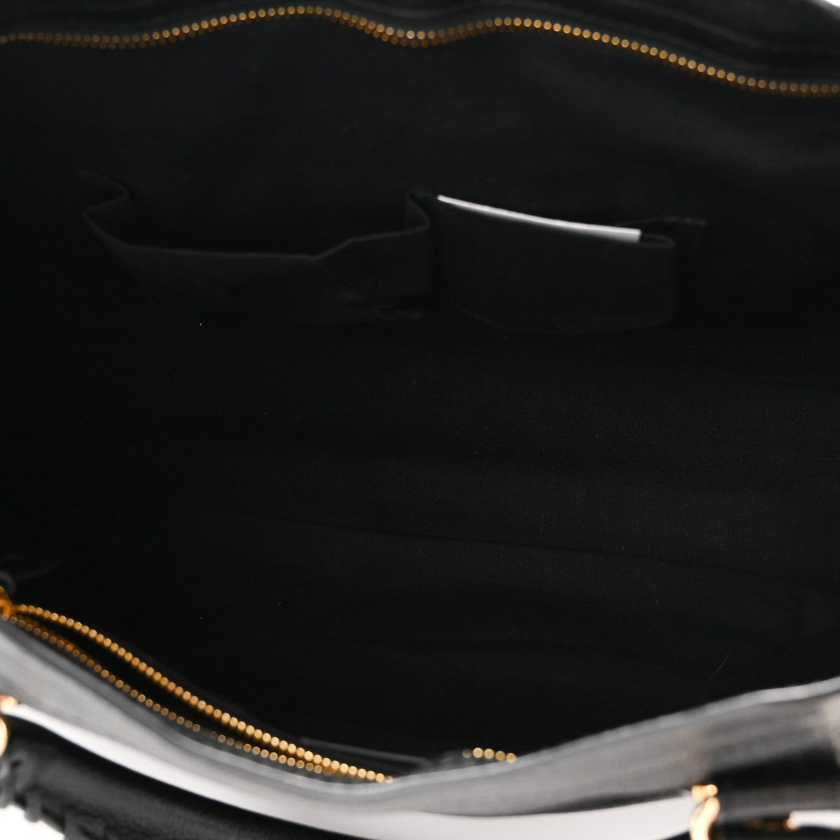 Chevre Gold Metallic Edge Hardware City Black