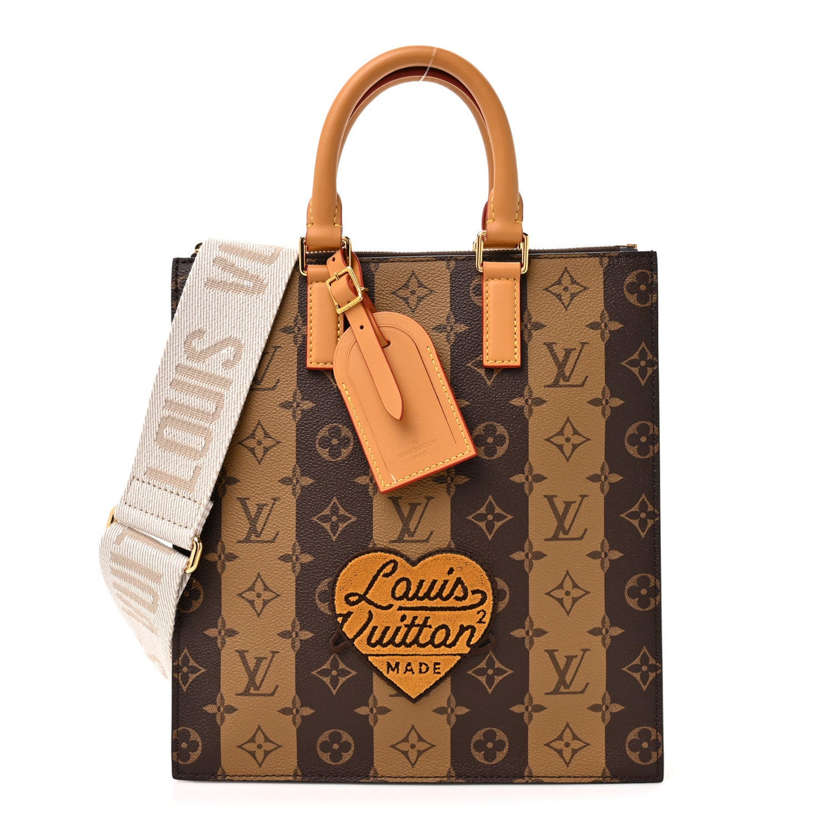 X NIGO Reverse Monogram Stripes Sac Plat Cross