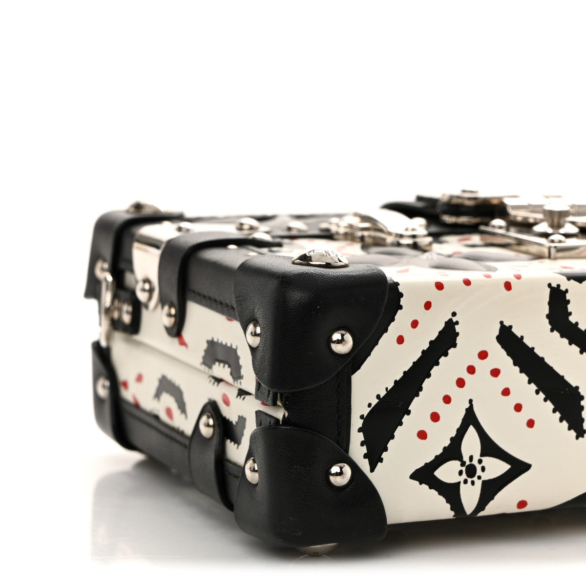 Calfskin Graphic Print Petite Malle
