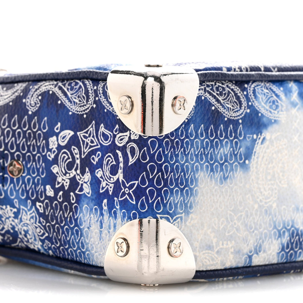Cowhide Monogram Bandana Mini Soft Trunk Blue