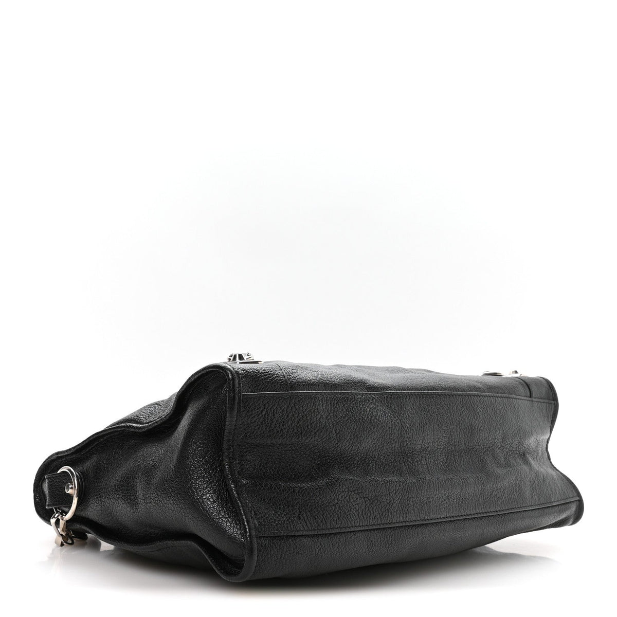 Chevre Silver Metallic Edge Hardware City Black