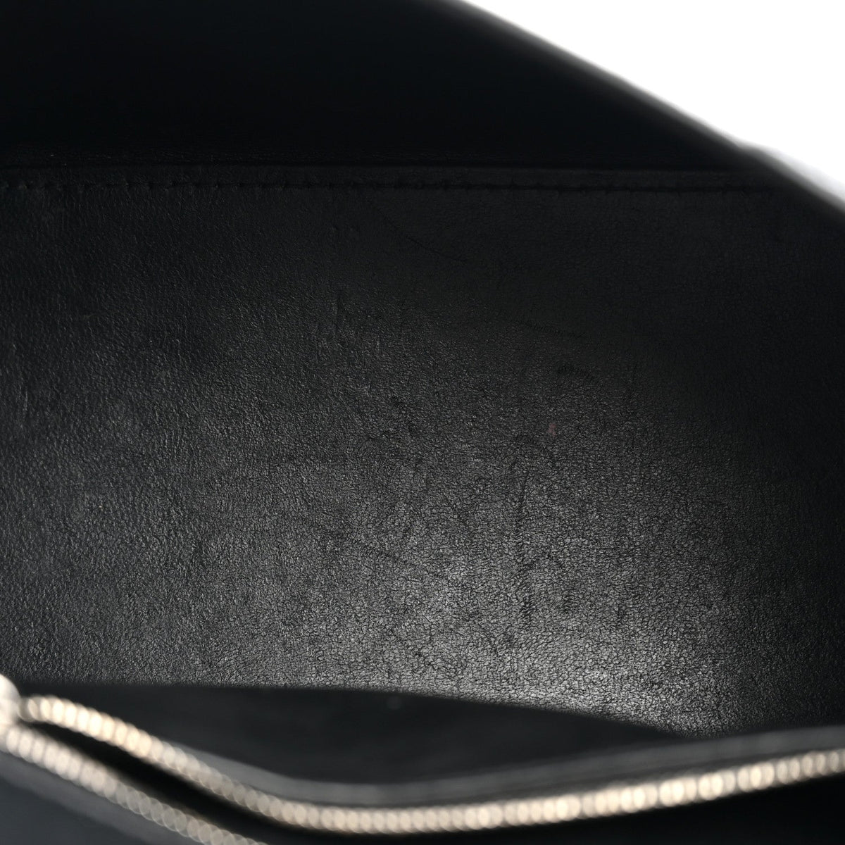 Grained Calfskin Small Hourglass Top Handle Bag Black