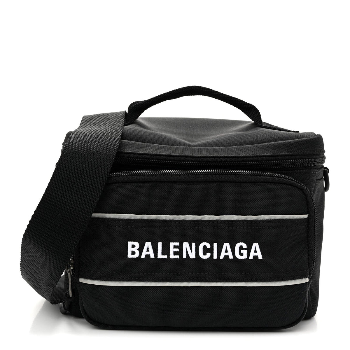 Nylon Logo Sport Camera Bag Black