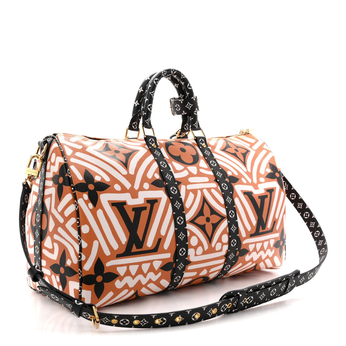 Monogram Giant Crafty Keepall Bandouliere 45 Creme Caramel Black
