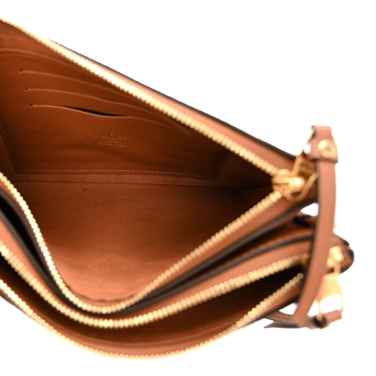 Empreinte Monogram Giant Double Zip Pochette Caramel
