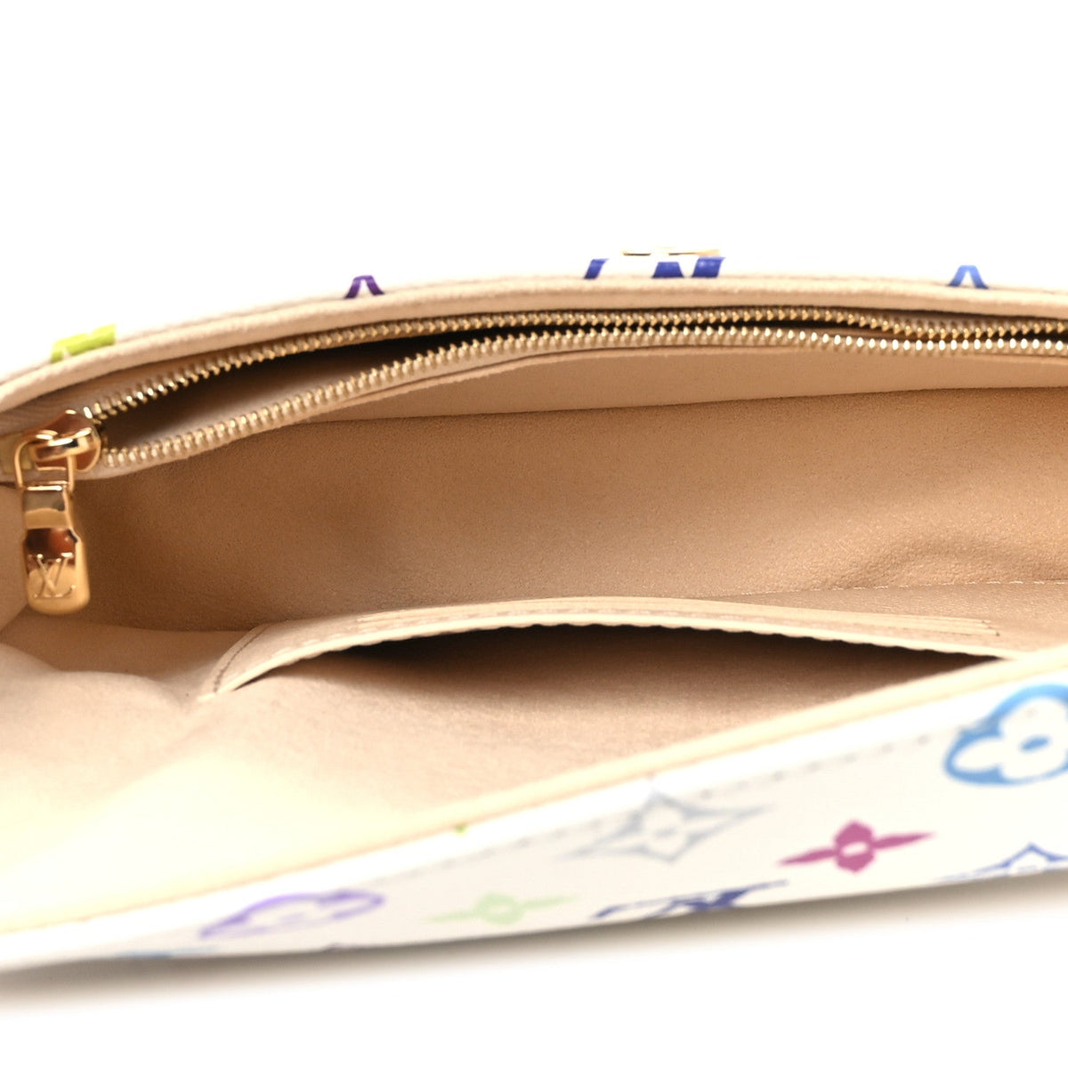 LV X TM Monogram Multicolor Ivy Wallet On Chain White
