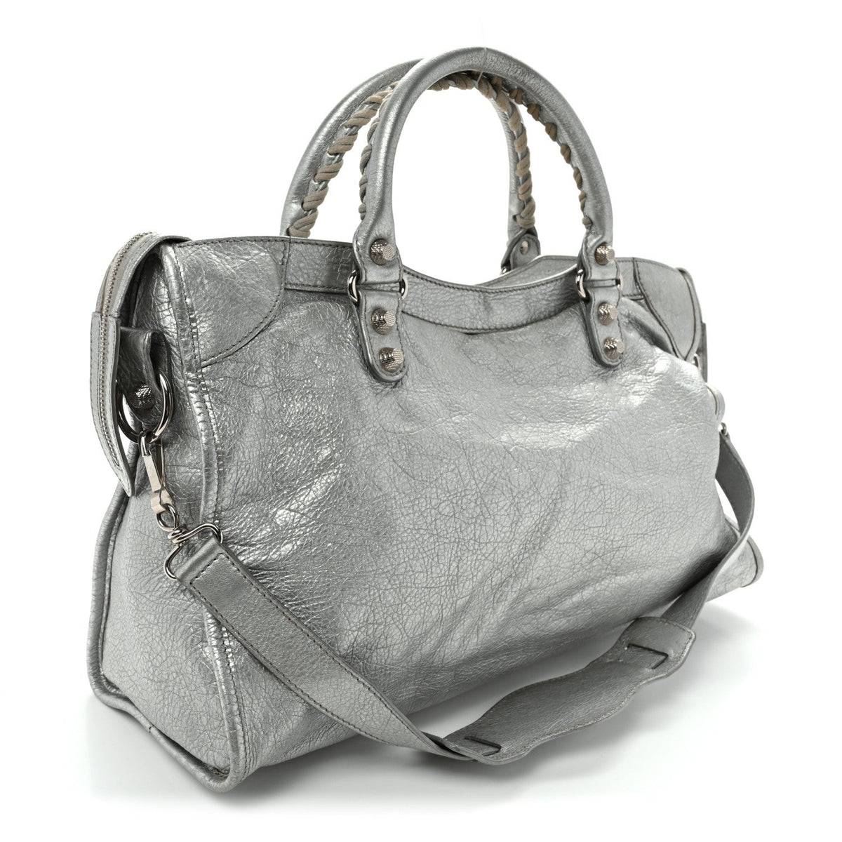 Metallic Agneau Giant 12 Silver Hardware City Gris Aluminum