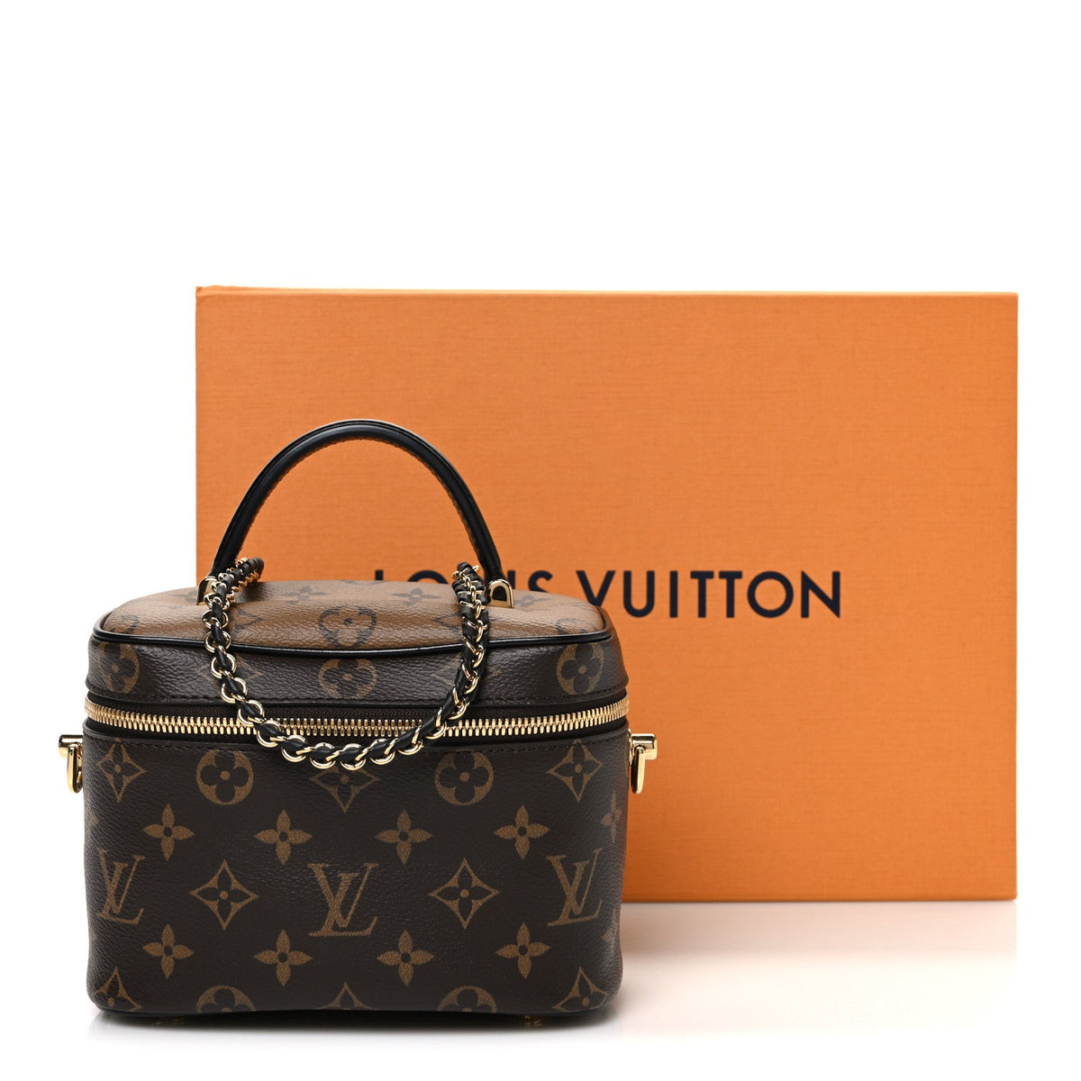 Reverse Monogram Vanity Chain Pouch