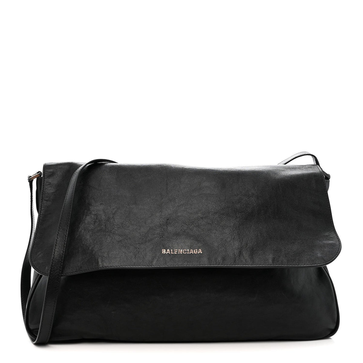 Agneau Large Grungy Messenger Black