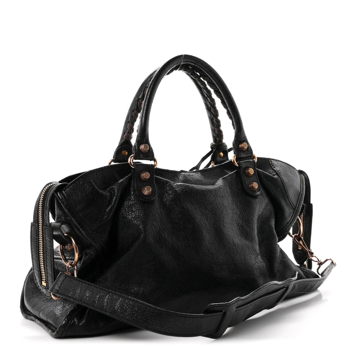 Agneau Giant 12 Rose Gold Hardware City Black
