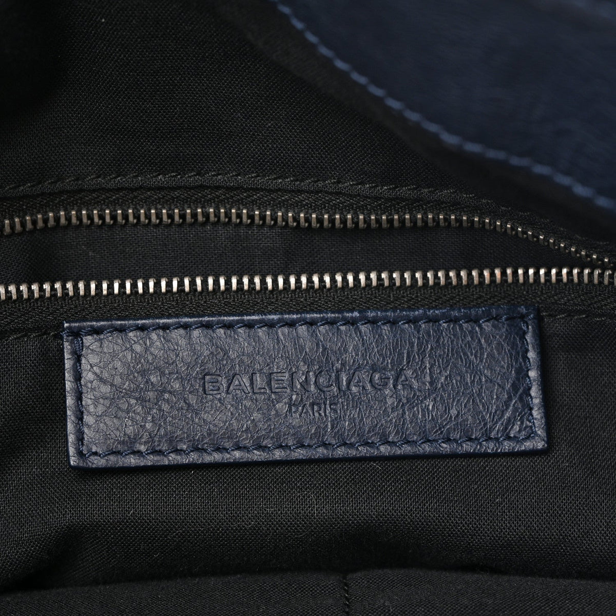 Agneau Classic Silver Hardware Hexagon Bleu Mineral
