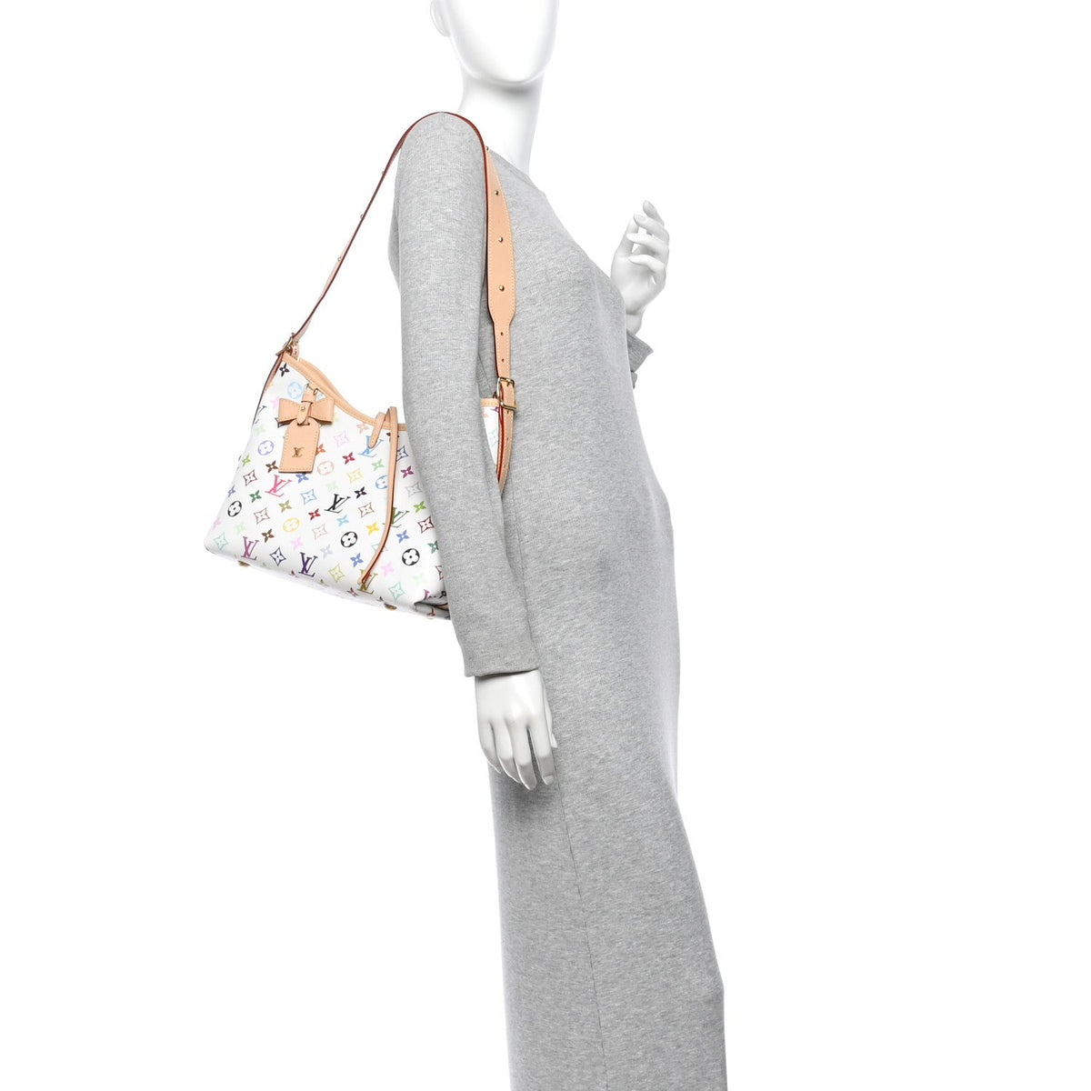 LV x TM Monogram Multicolor CarryAll PM White