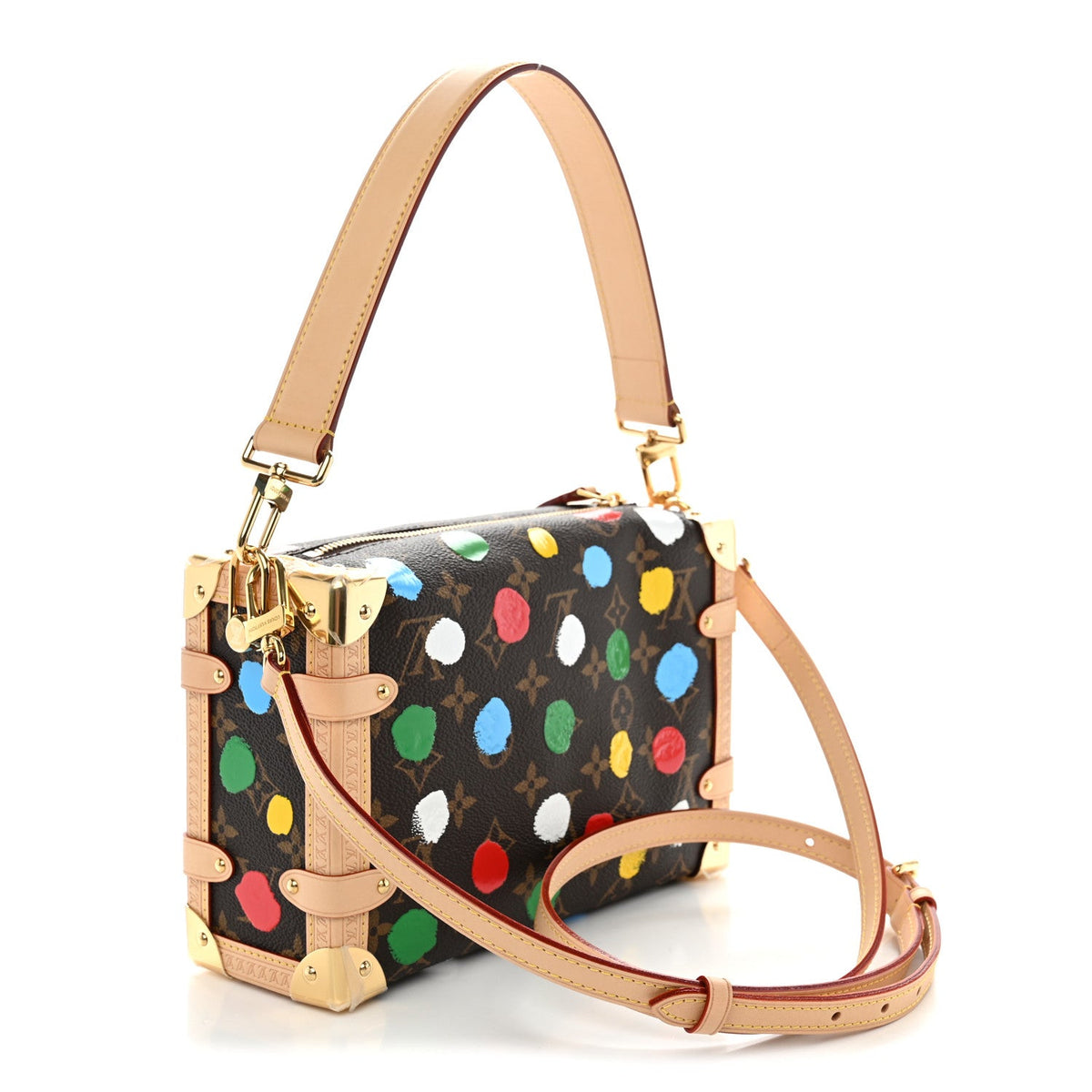 LV X YK Monogram Dots Side Trunk Multicolor