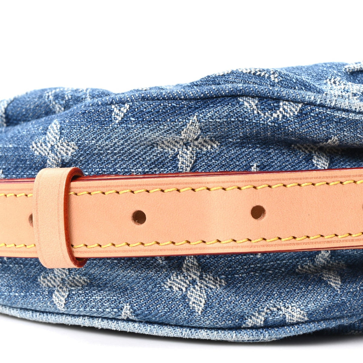 Monogram Denim Croissant MM Blue