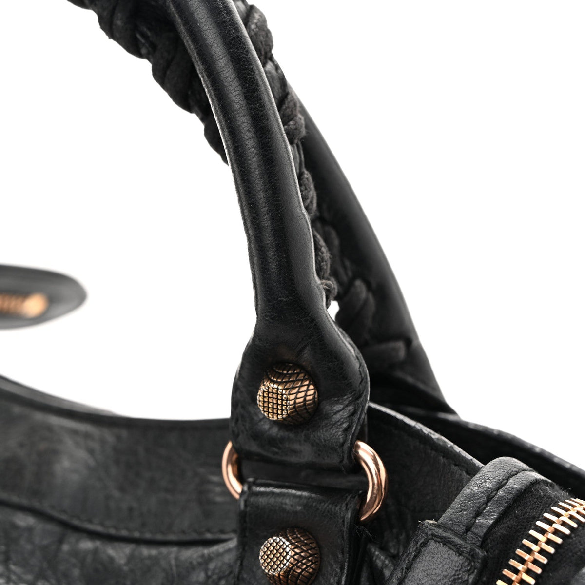 Agneau Giant 12 Rose Gold Hardware Town Black