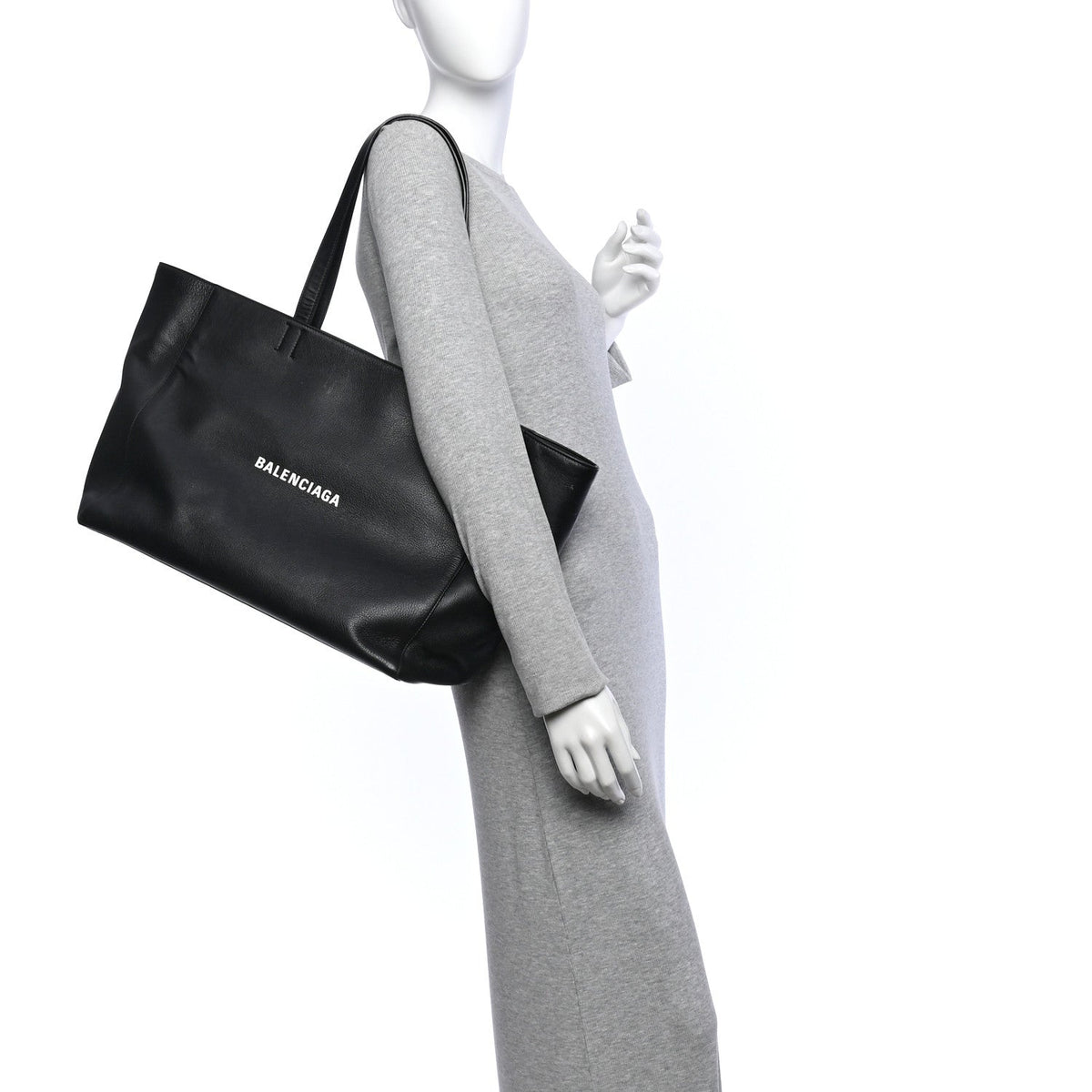 Smooth Calfskin Everyday East West Tote Bag Black