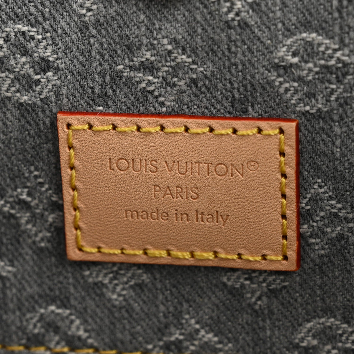 Monogram Denim CarryAll MM Washed Grey
