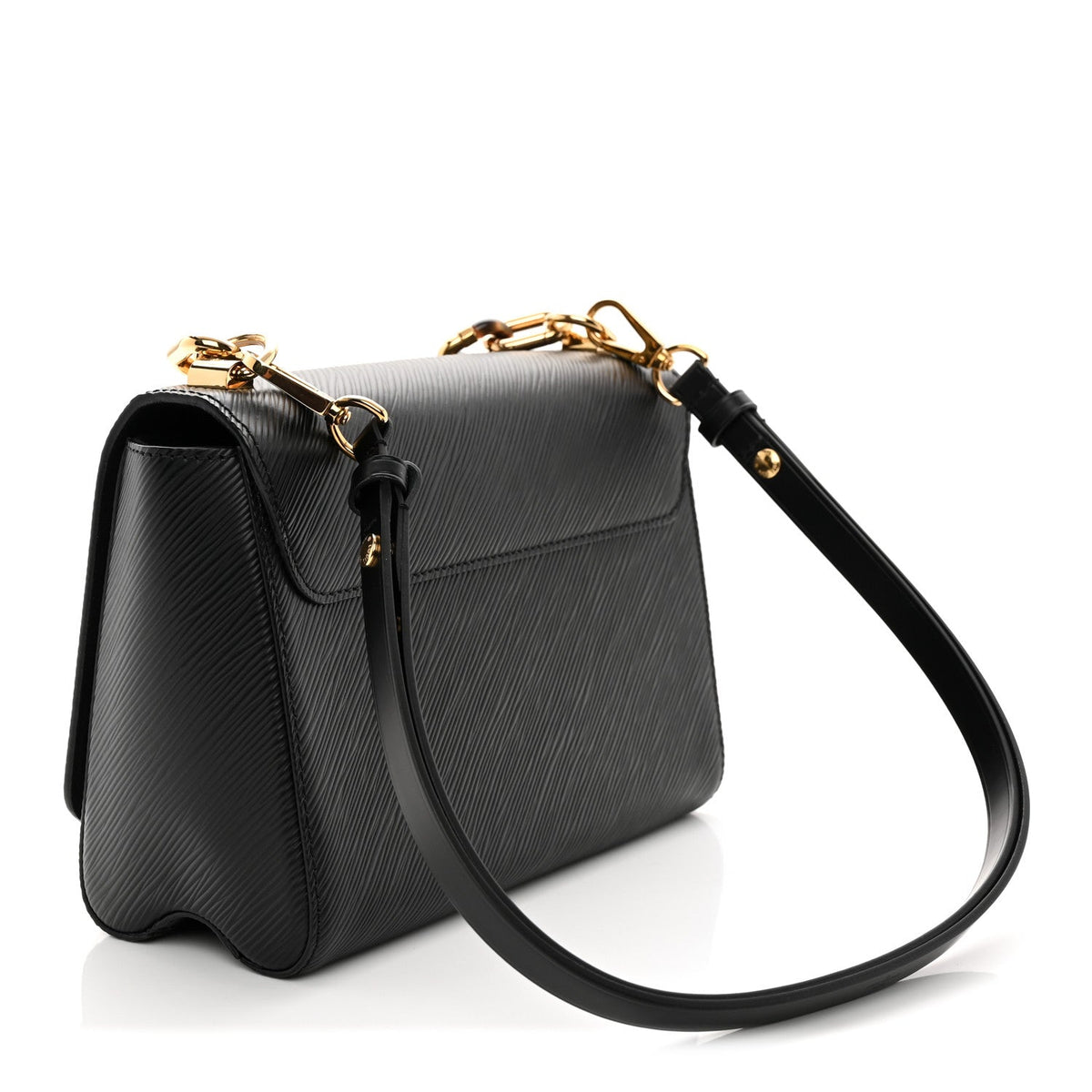 Epi Tortoiseshell Twist Shoulder Bag MM Black
