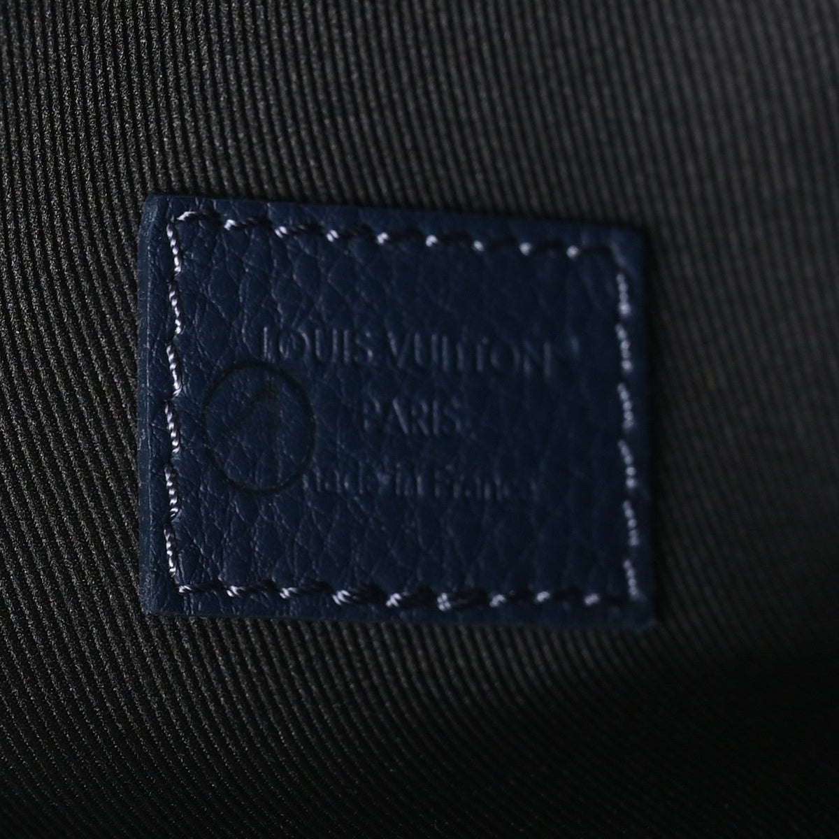 Calfskin Shadow Monogram Duo Slingbag Navy