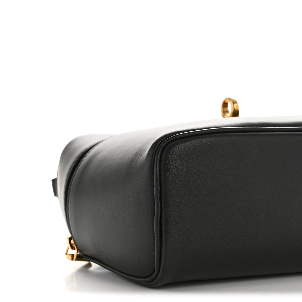Natural Smooth Calfskin Rodeo Vanity Black