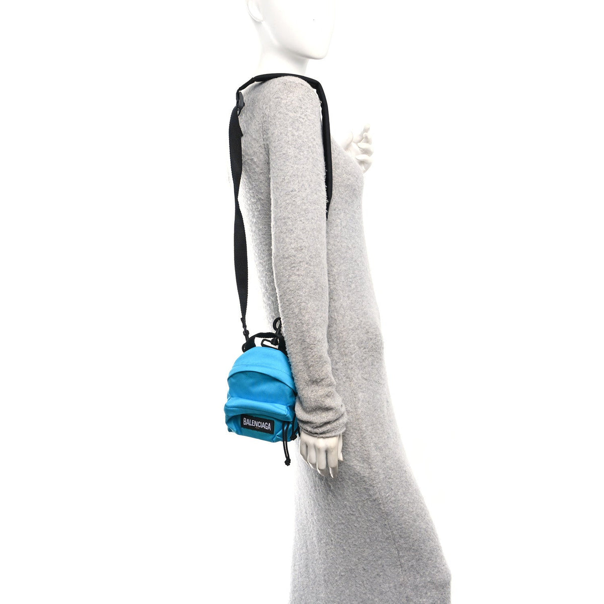 Recycled Casual Nylon Mini Oversized Backpack Cyclades Blue