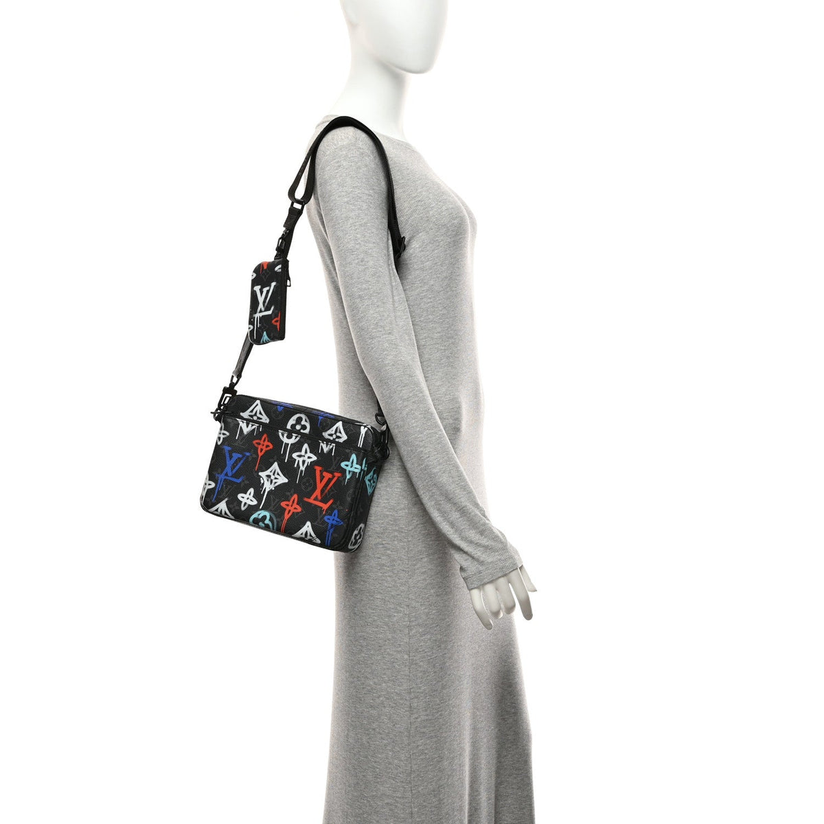 Monogram Eclipse LV Graffiti Trio Messenger Multicolor