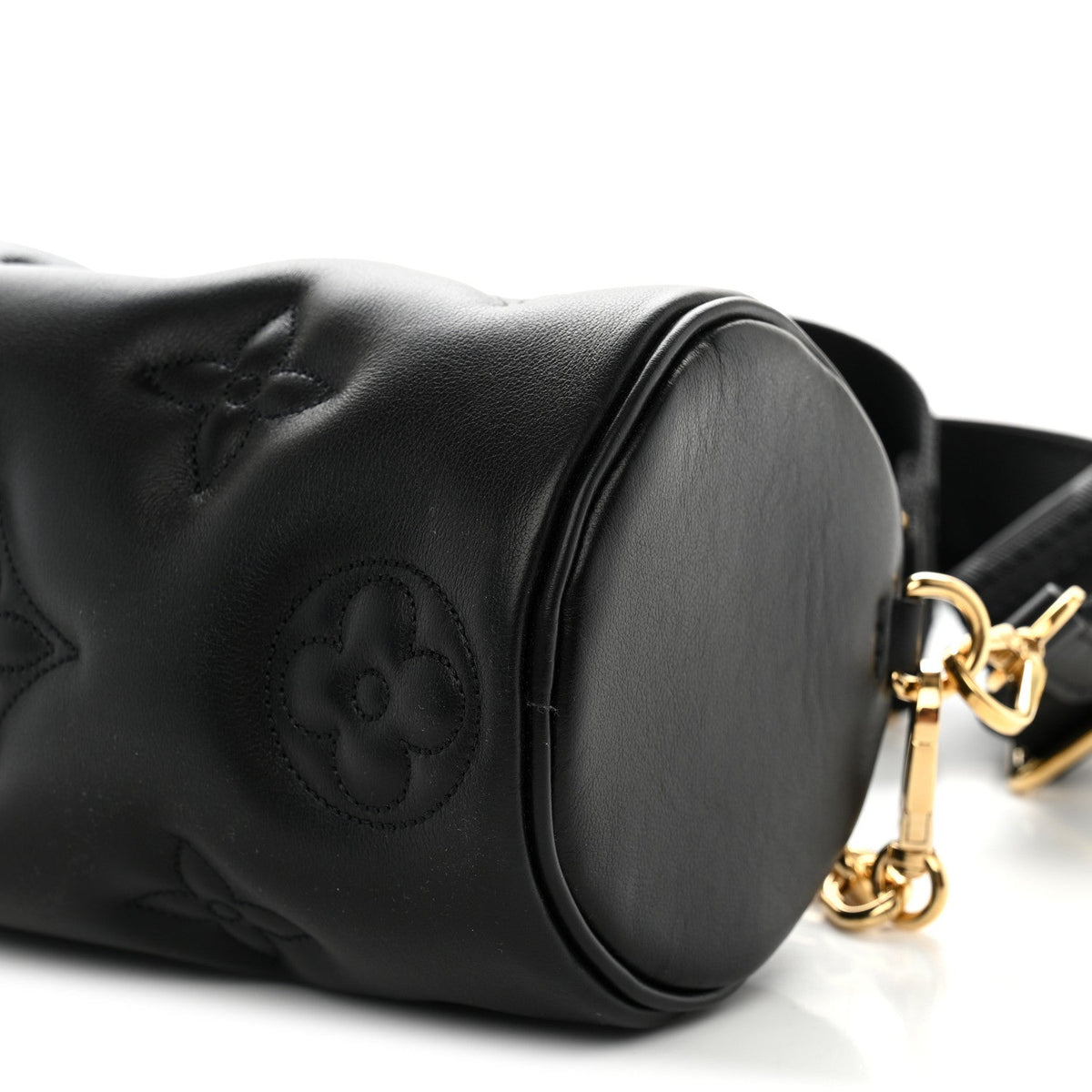 Calfskin Bubblegram Papillon BB Black